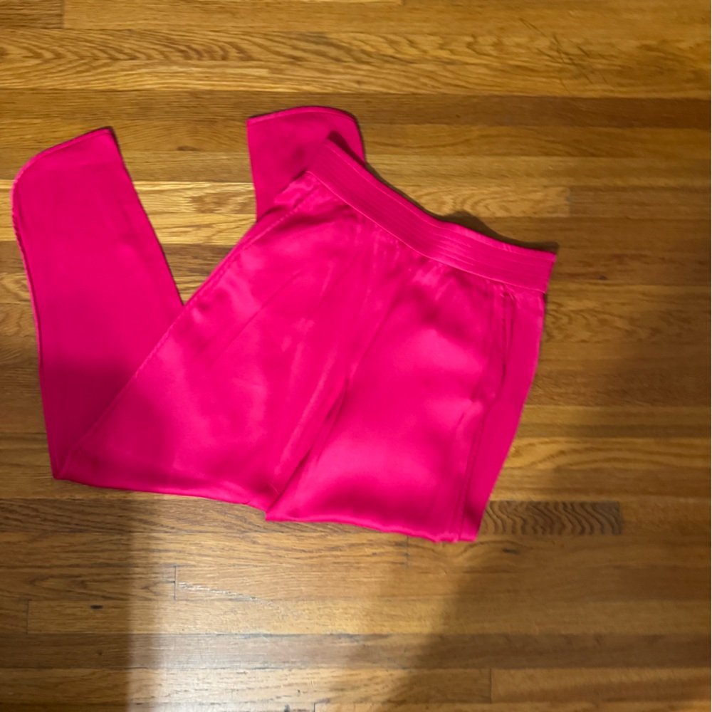 ZARA - WOMEN’S HOT PINK SATIN PANTS - SIZE XS - Picture 13 of 16